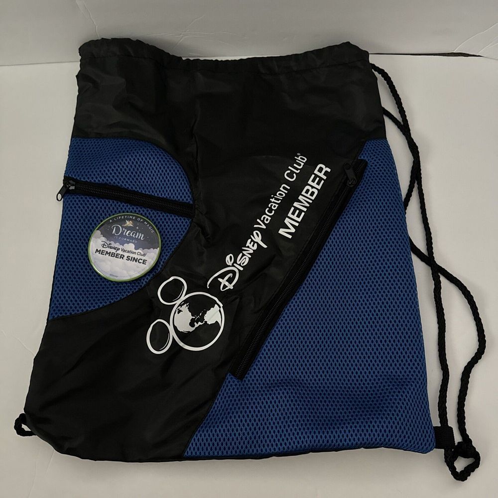 Disney Vacation Club DVC Sling bag Button/Pin Blue Black Members Only